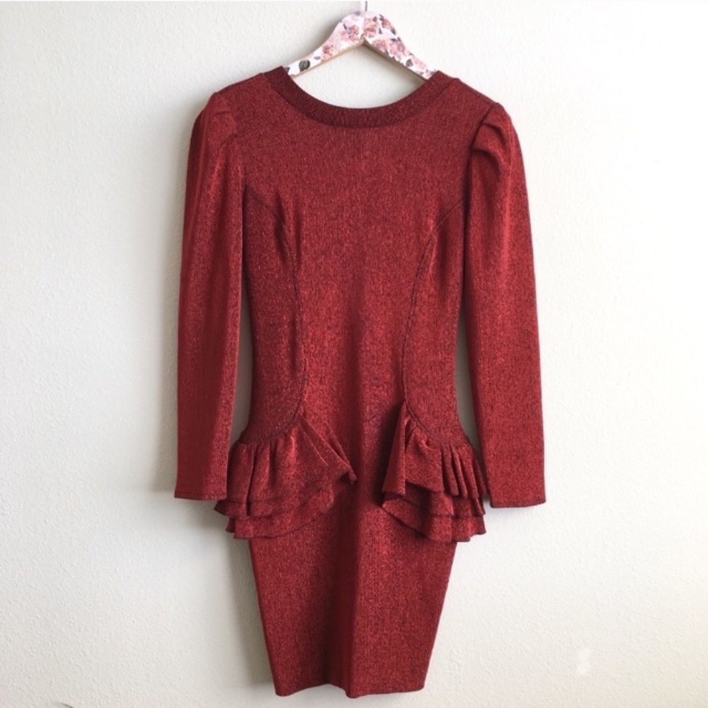 Genevieve Tarka Paris Vintage 80’s Red Dress